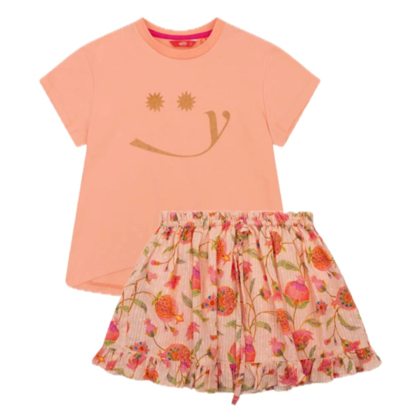 Oilily Girls Peach Melba Skort Set