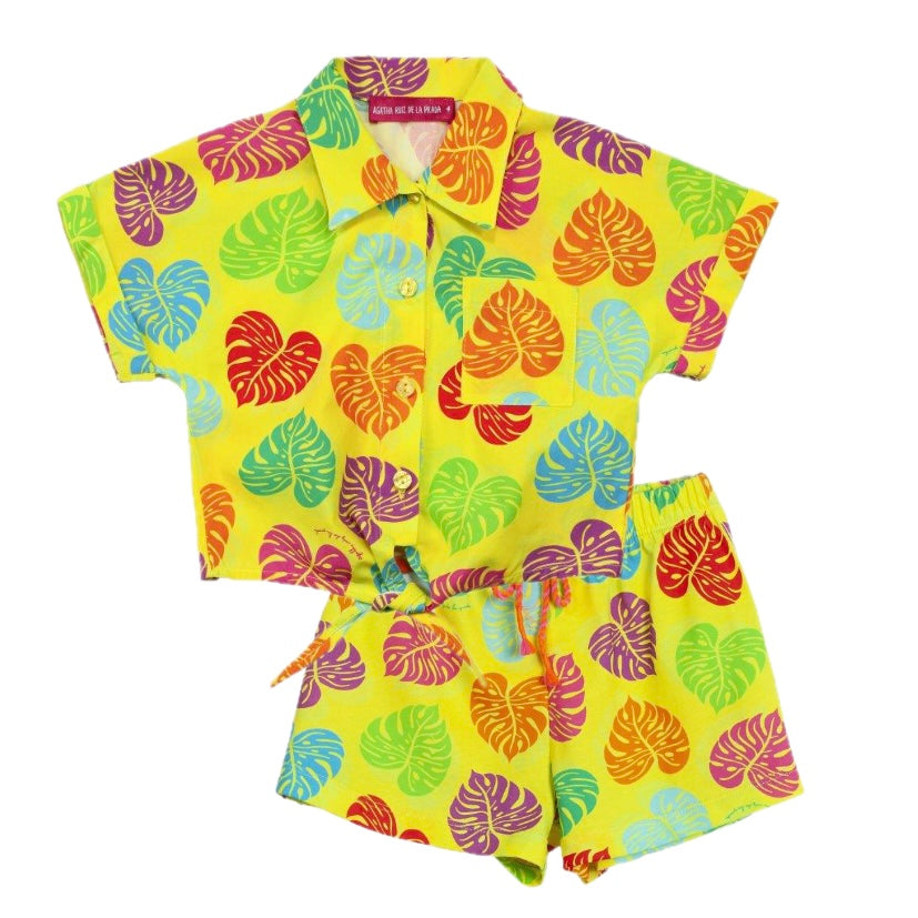 Agatha Ruiz De La Prada Girls Yellow Shirt Set