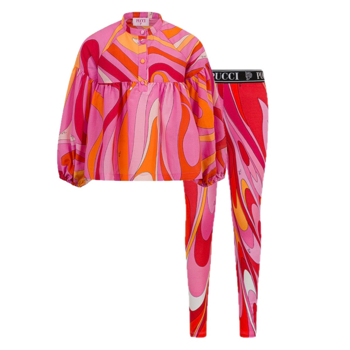 Emilio Pucci Girls Pink Legging Set