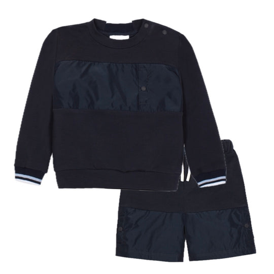 Boys Navy Short Set