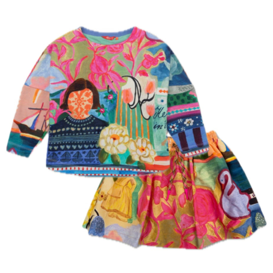 Oilily Girls Wedgewood Harpy Skirt Set