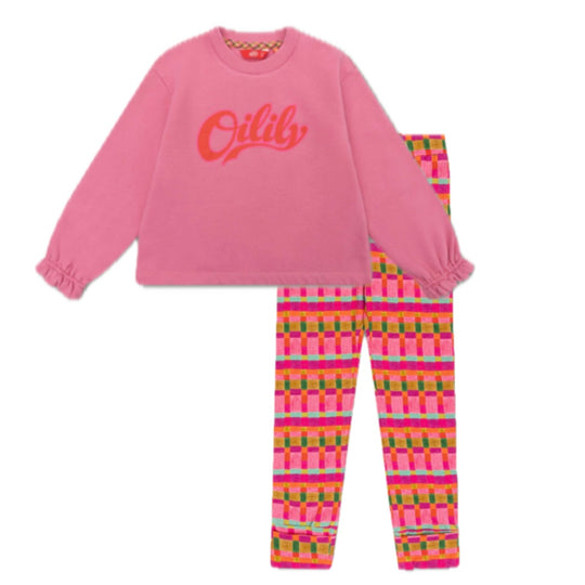 Girls Rose Peep Legging Set