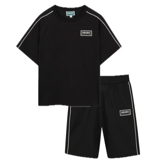 Boys Black Sport Short Set