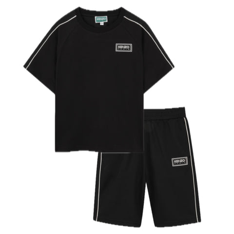 Kenzo Kids Boys Black Sport Short Set