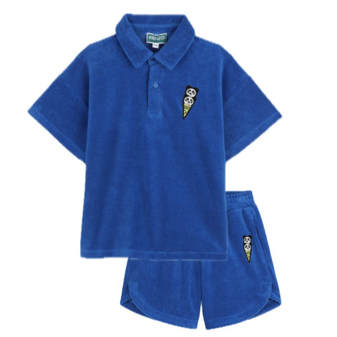 Kenzo Kids Boys Blue Towelling Set
