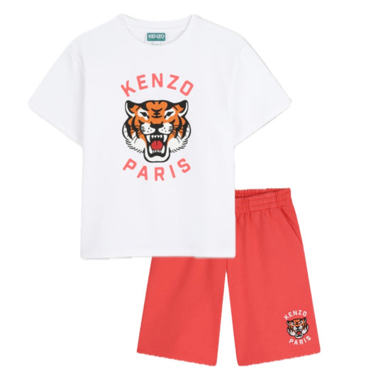 Boys Red Tiger Short Set
