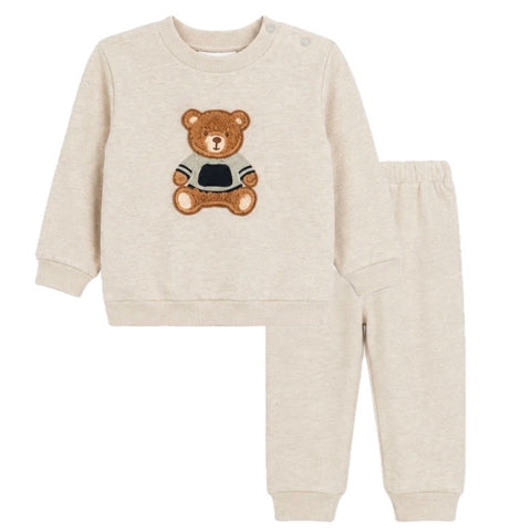 Boys Beige Teddy Tracksuit