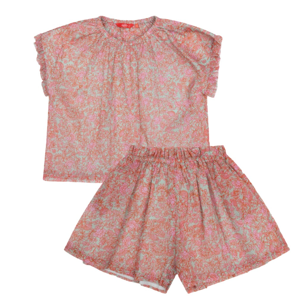 Oilily Girls Pink Bazar Short Set