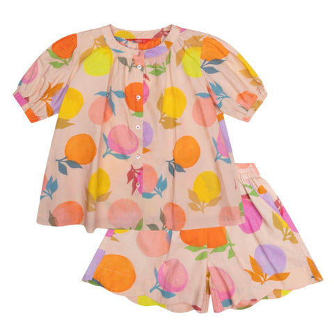 Oilily Girls Peach Beso Short Set