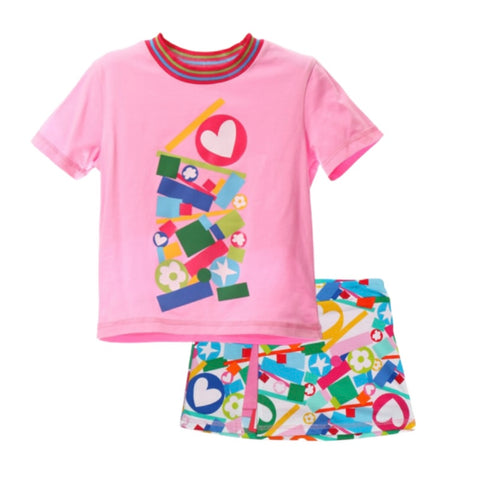 Agatha Ruiz De La Prada Girls Pink Skort Set