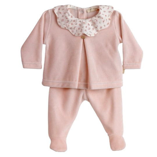 Baby Girls Peach Floral Set
