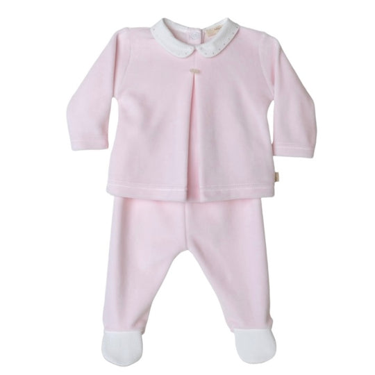 Baby Girls Pink Velour Set