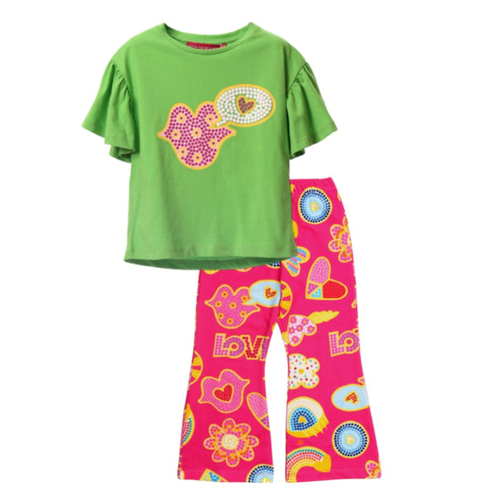 Girls Green Legging Set