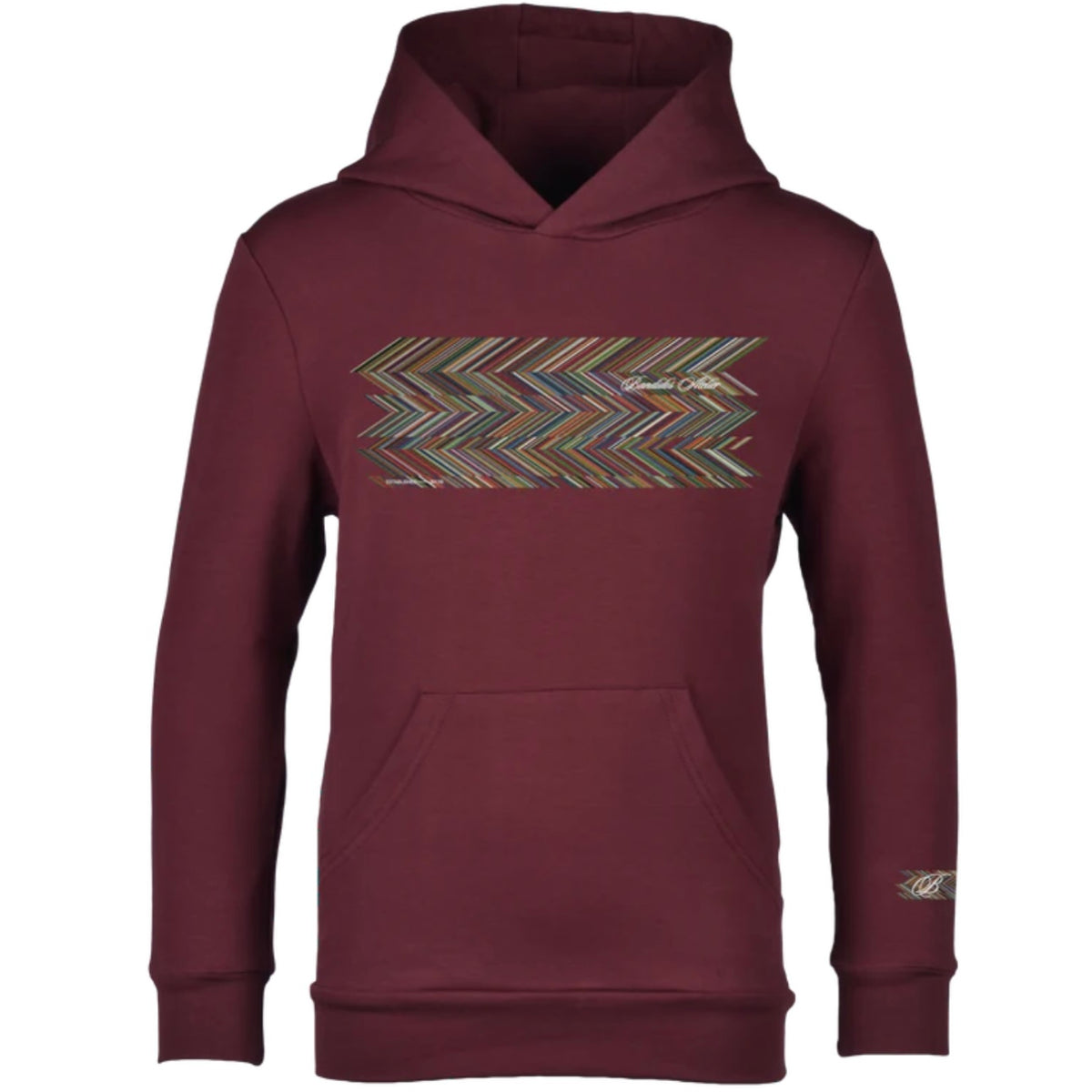 Moda Bandidos Boys Maroon Zig Zag Hoody
