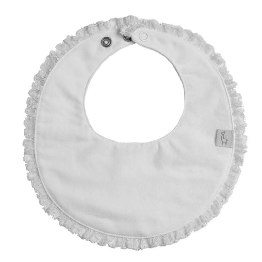 Baby Girls White Lace Bib