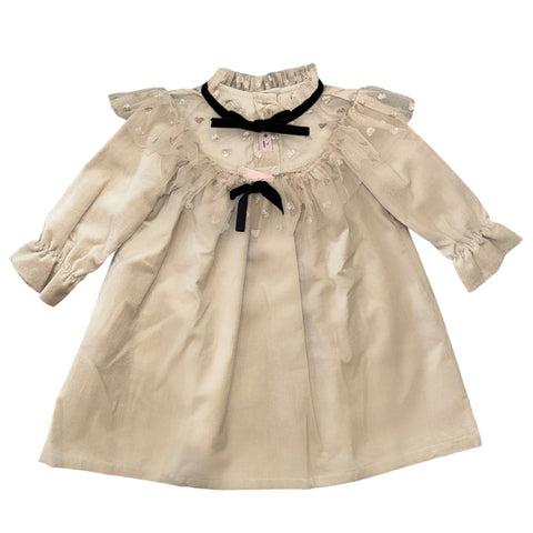 Phi Clothing Girls Beige Dress