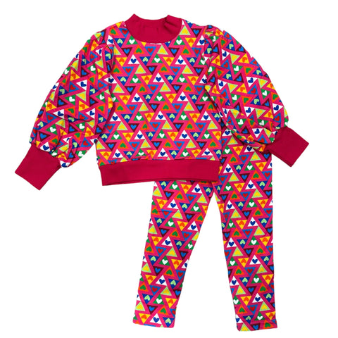 Agatha Ruiz De La Prada Girls Multicoloured Zig Zag Legging Set