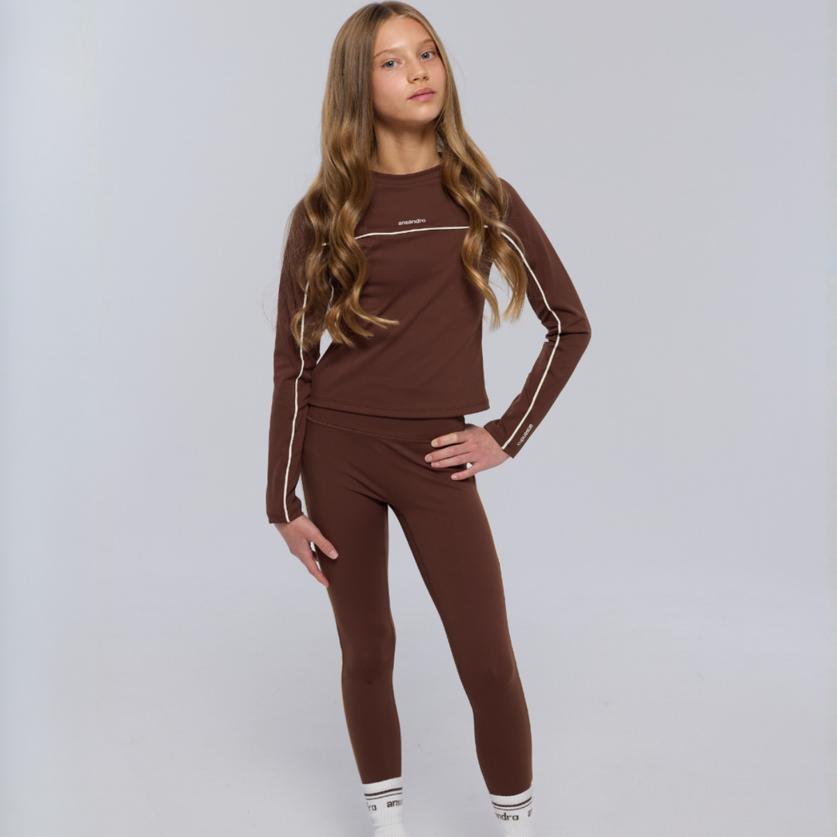 Ansandro Girls Brown Legging Set