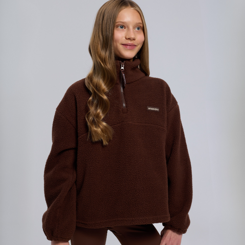 Ansandro Girls Brown Boucle Fleece