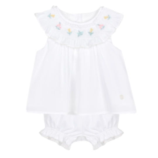 Baby Girls White Frill Set