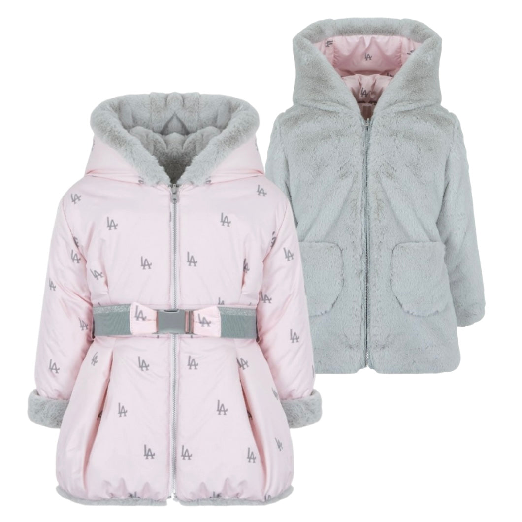 Lapin House Girls Pink Reversible Jacket