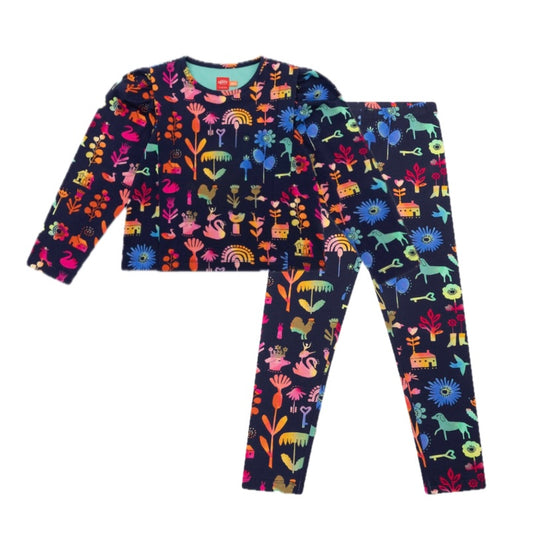 Girls Patriot Blue Legging Set