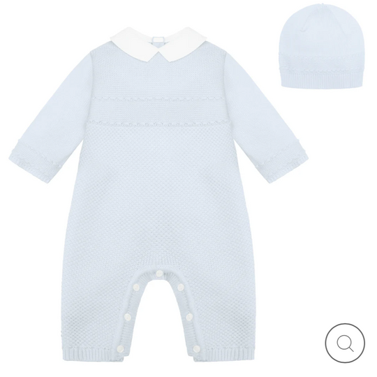 Baby Boys 'Kaleb' Knitted Babygrow
