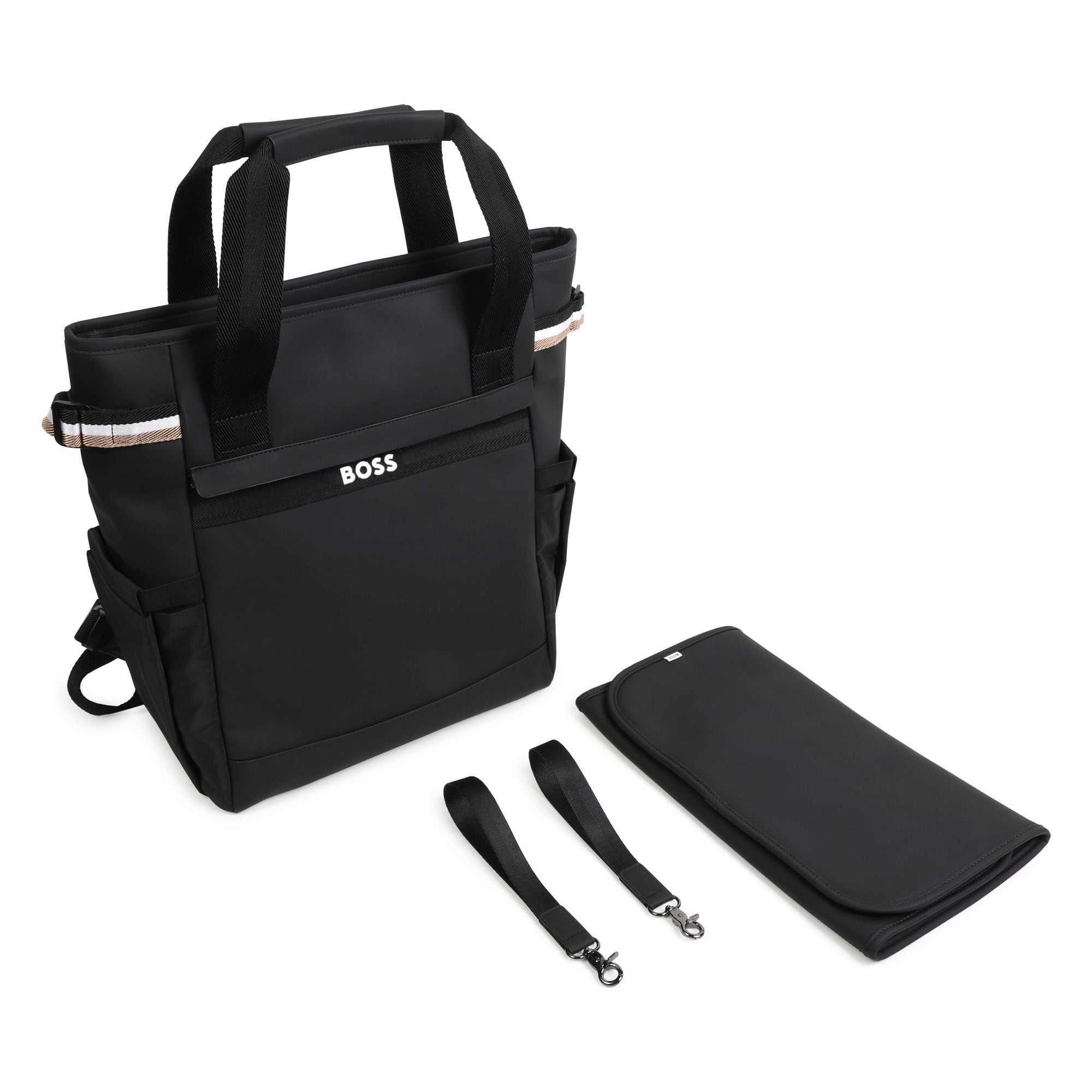 Boss Unisex Black Backpack Changing Bag