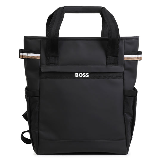 Unisex Black Backpack Changing Bag