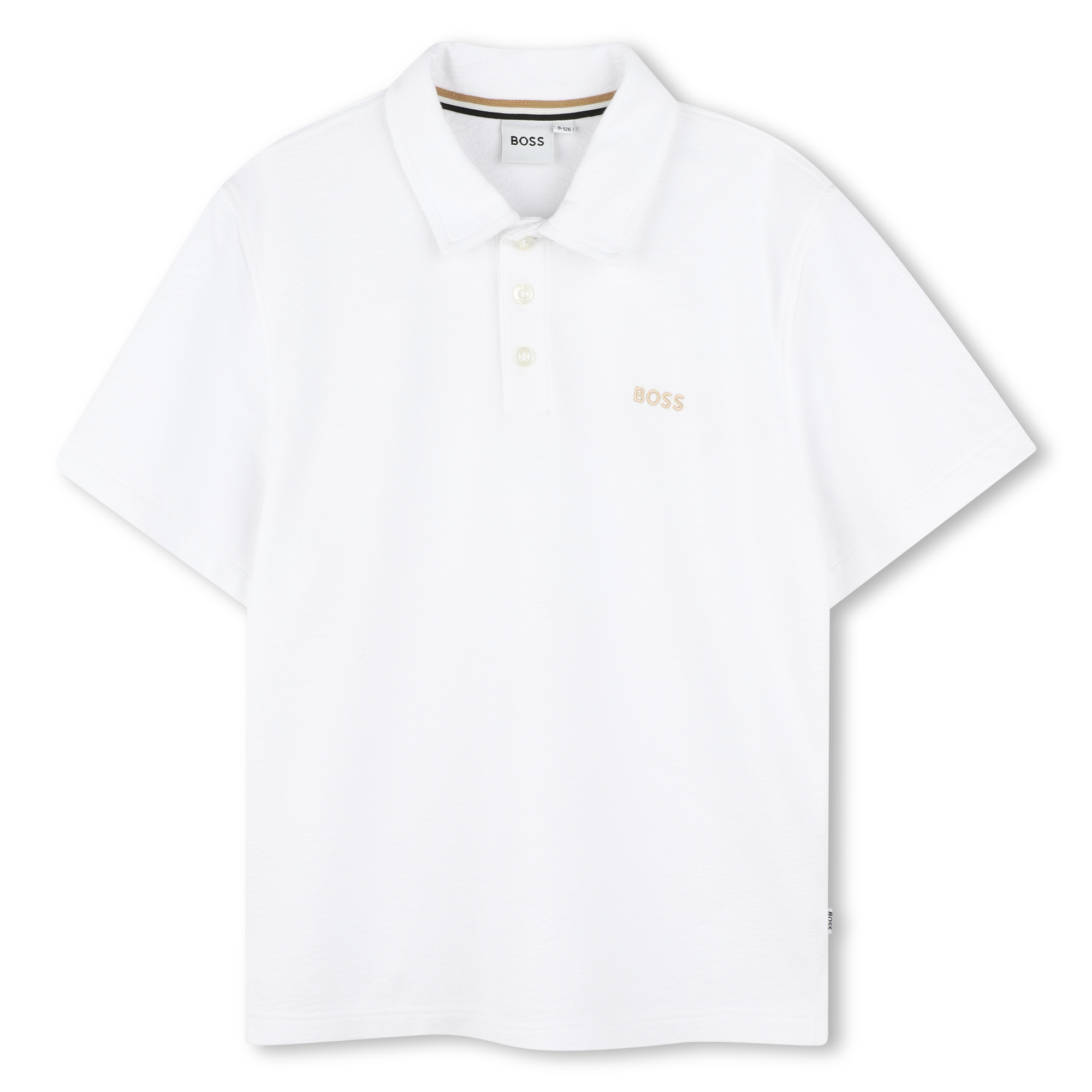 Boss Boys White Short Sleeve Polo