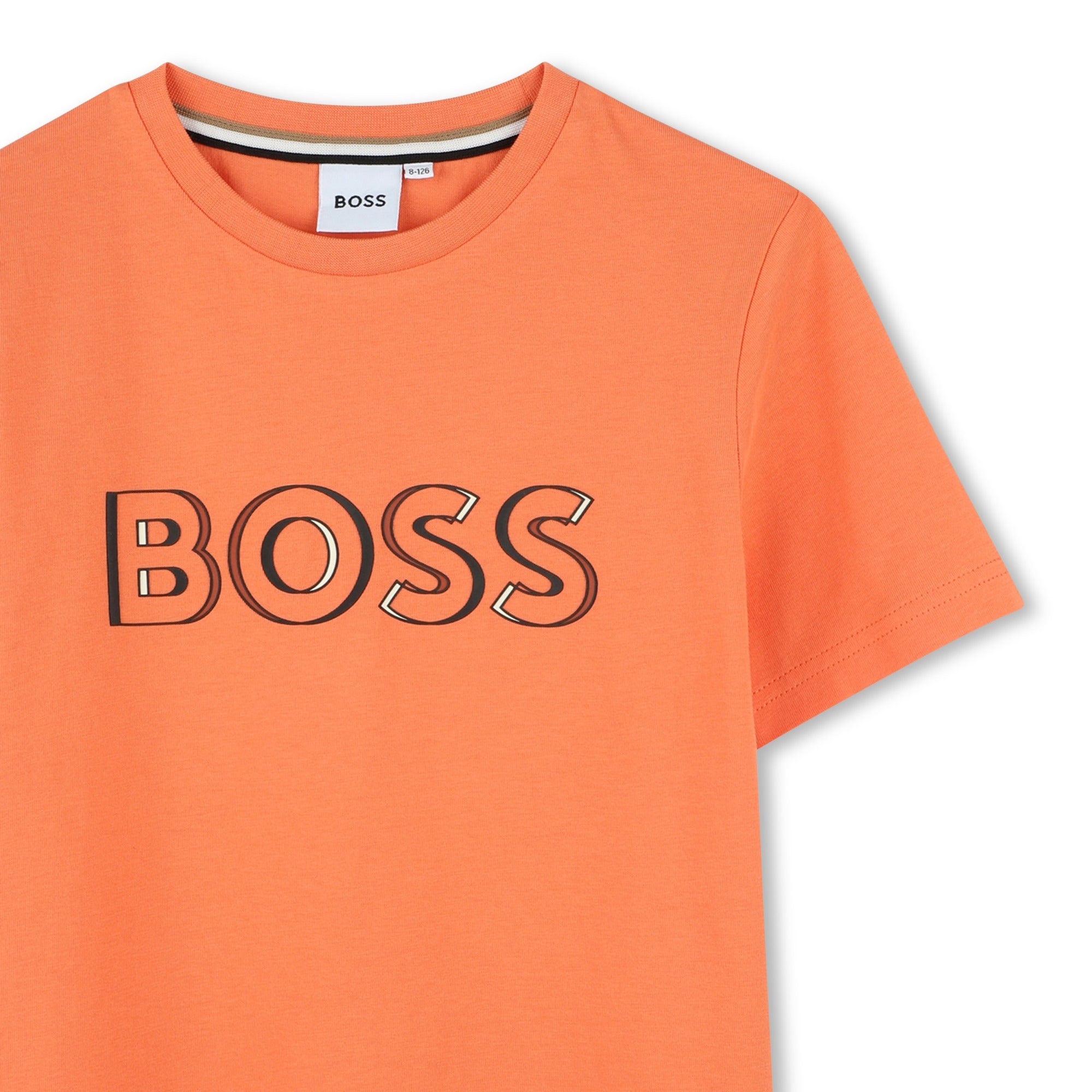 Boss Boys Orange Short Sleeves T-Shirt