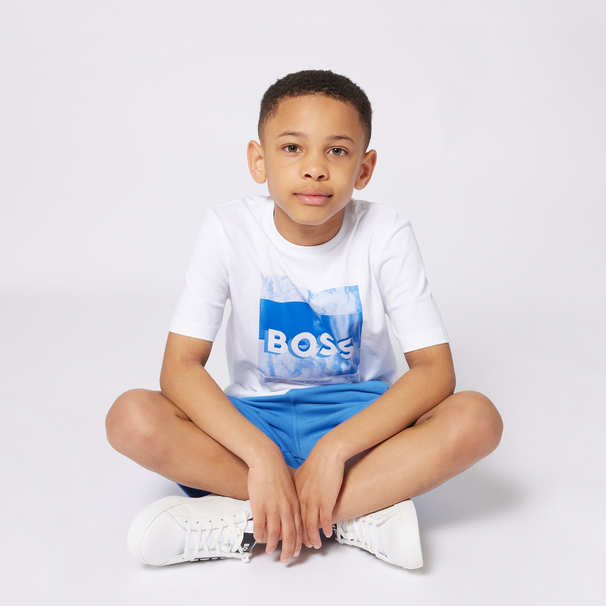 Boss Boys White Short Sleeve T-Shirt