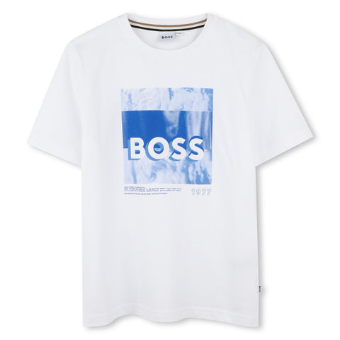 Boss Boys White Short Sleeve T-Shirt