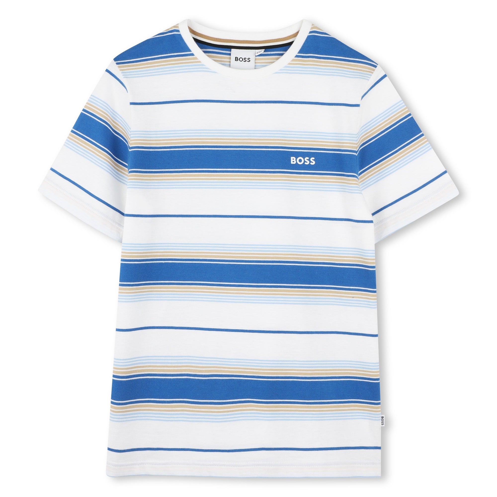 Boss Boys Blue Stripe Short T-Shirt