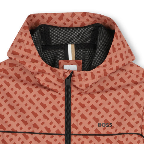 Boss Boys Orange Hooded Windbreaker