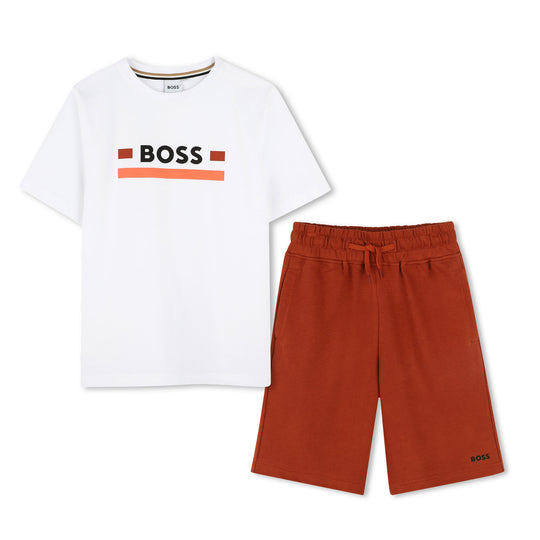 Boys Orange Short Set