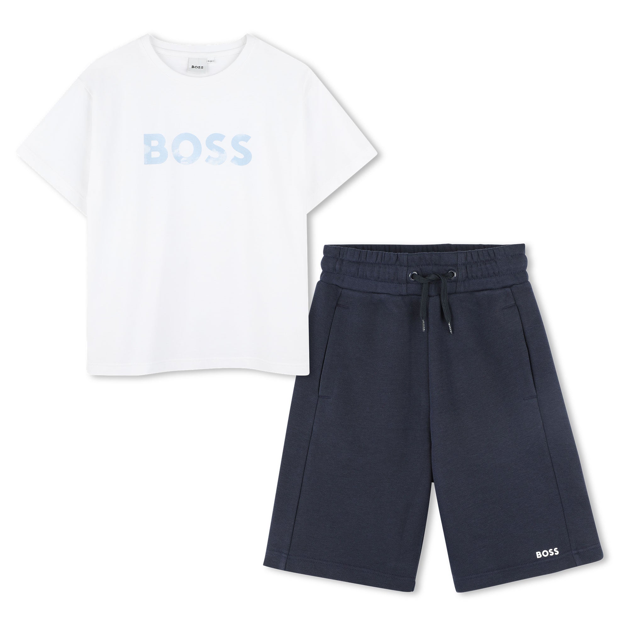 Boss Boys White Short Set