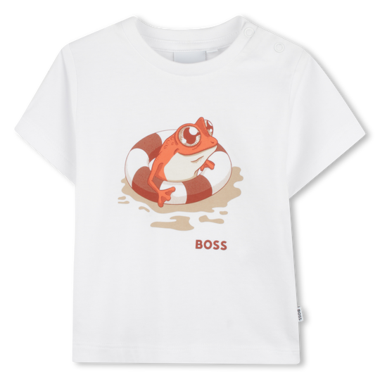 Boys White Short Sleeve T-Shirt