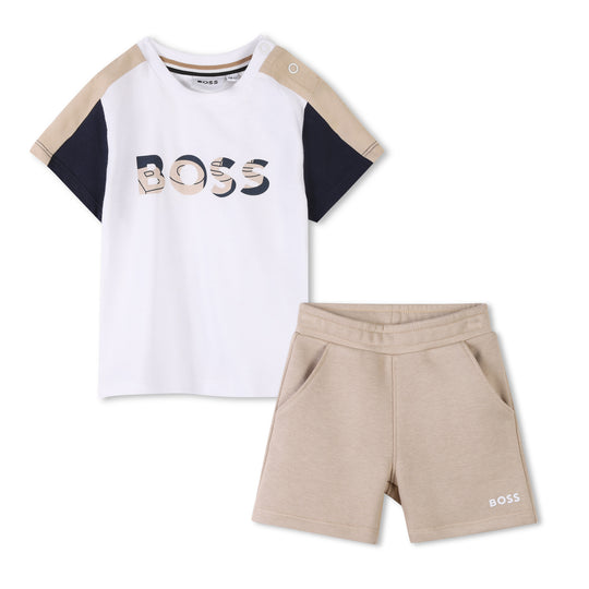 Boys Beige Short Set