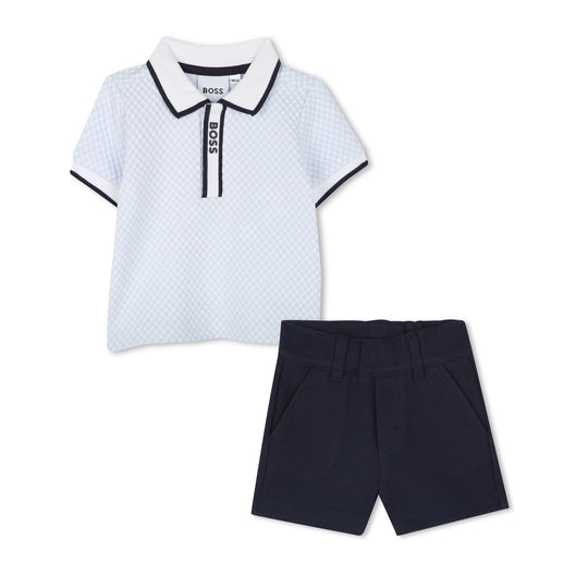 Boys Pale Blue Polo Set