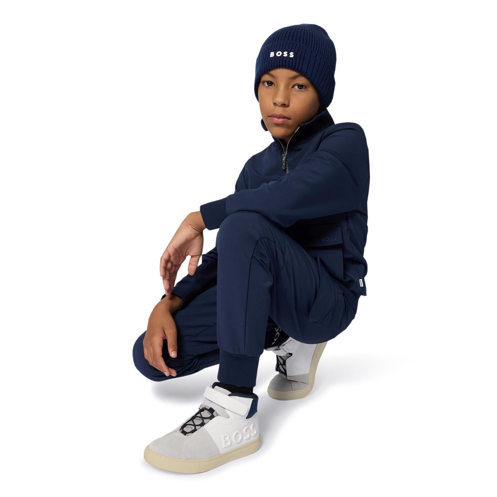Boss Boys Blue Jogging Bottoms