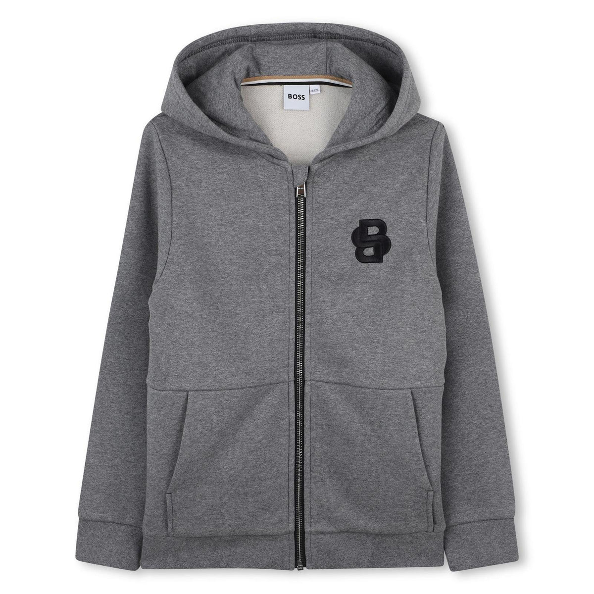Boss Boys Grey Hooded Cardigan