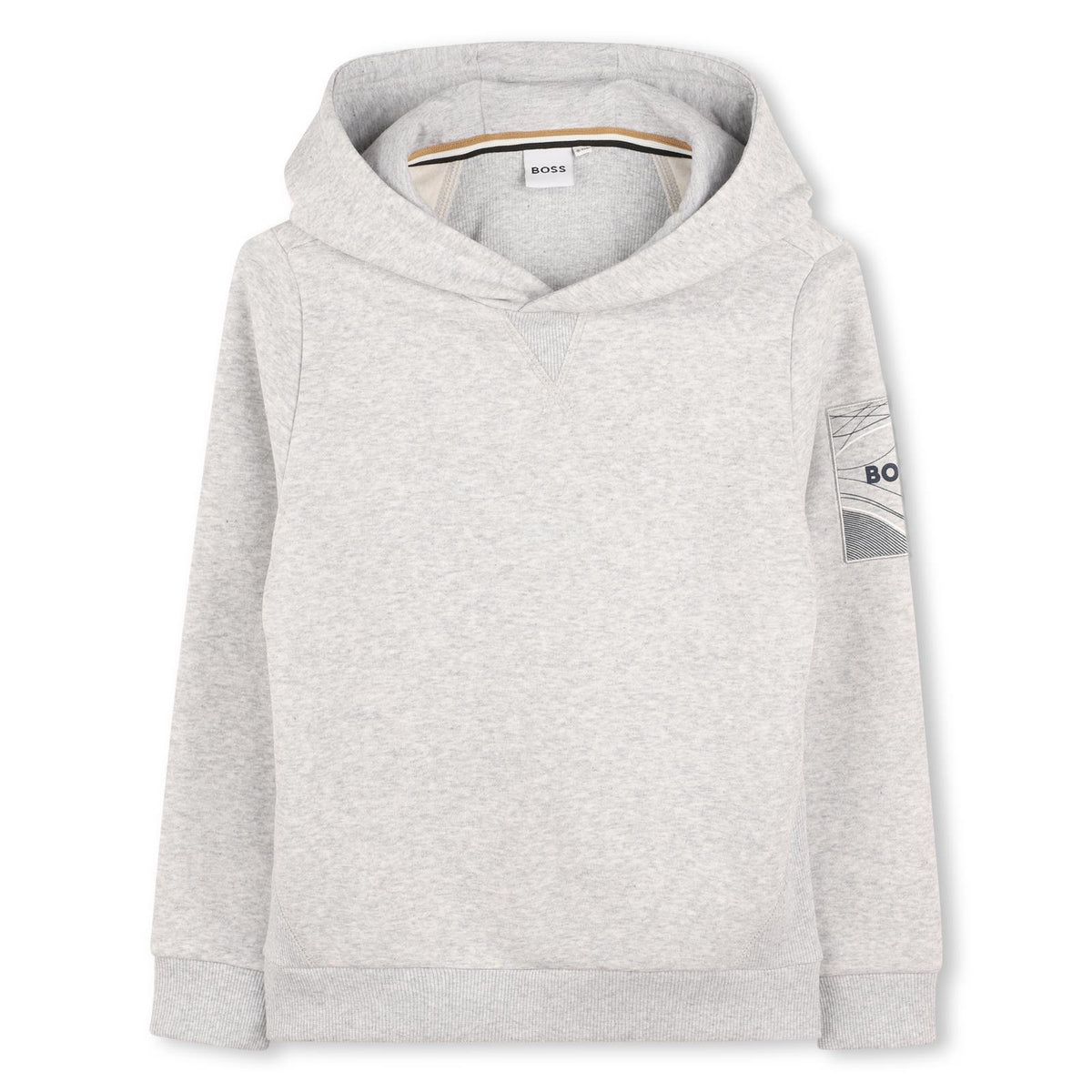 Boss Boys Grey Hooded Sweatshirt
