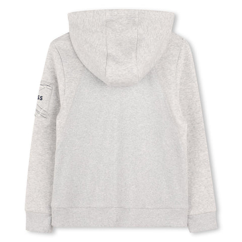 Boss Boys Grey Hooded Sweatshirt
