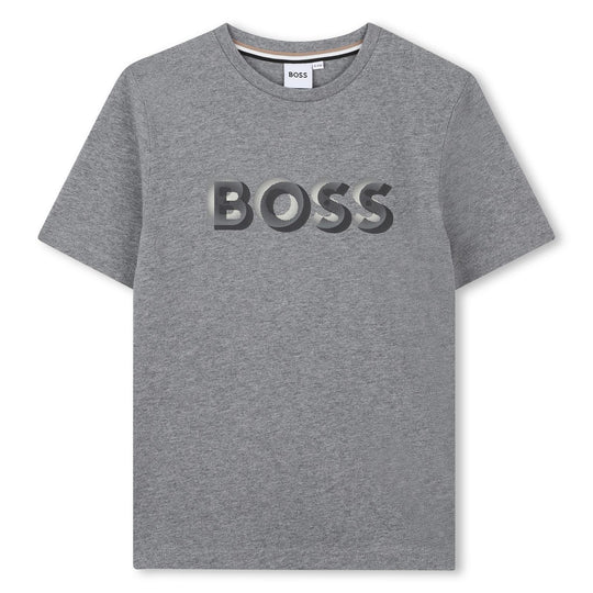 Boys Grey Logo T-Shirt