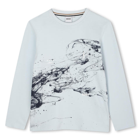Boss Boys Blue Long Sleeve T-Shirt