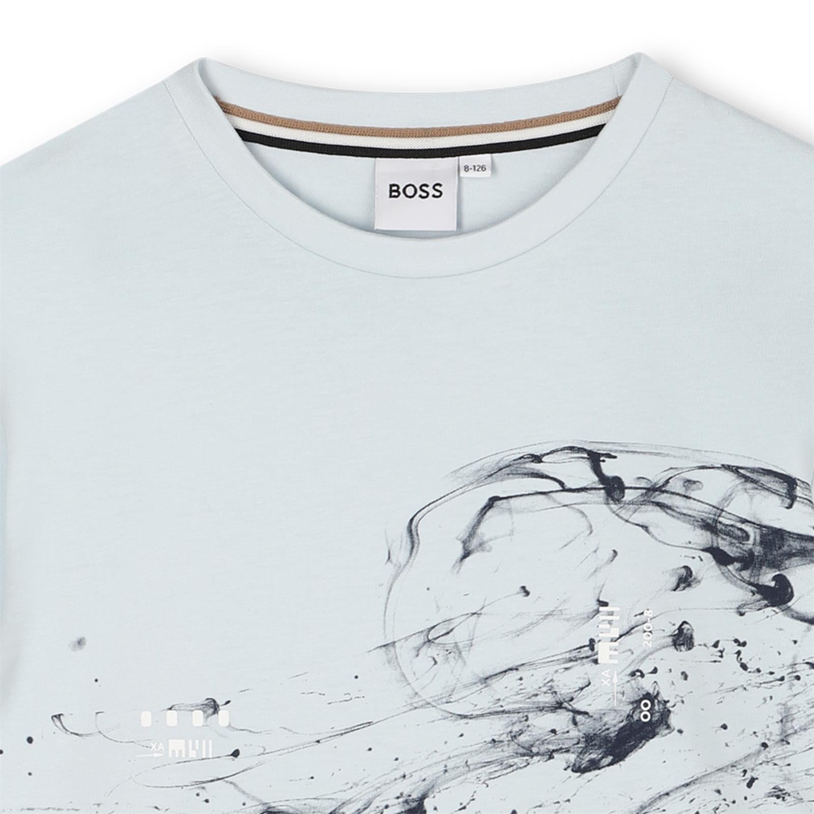 Boss Boys Blue Long Sleeve T-Shirt