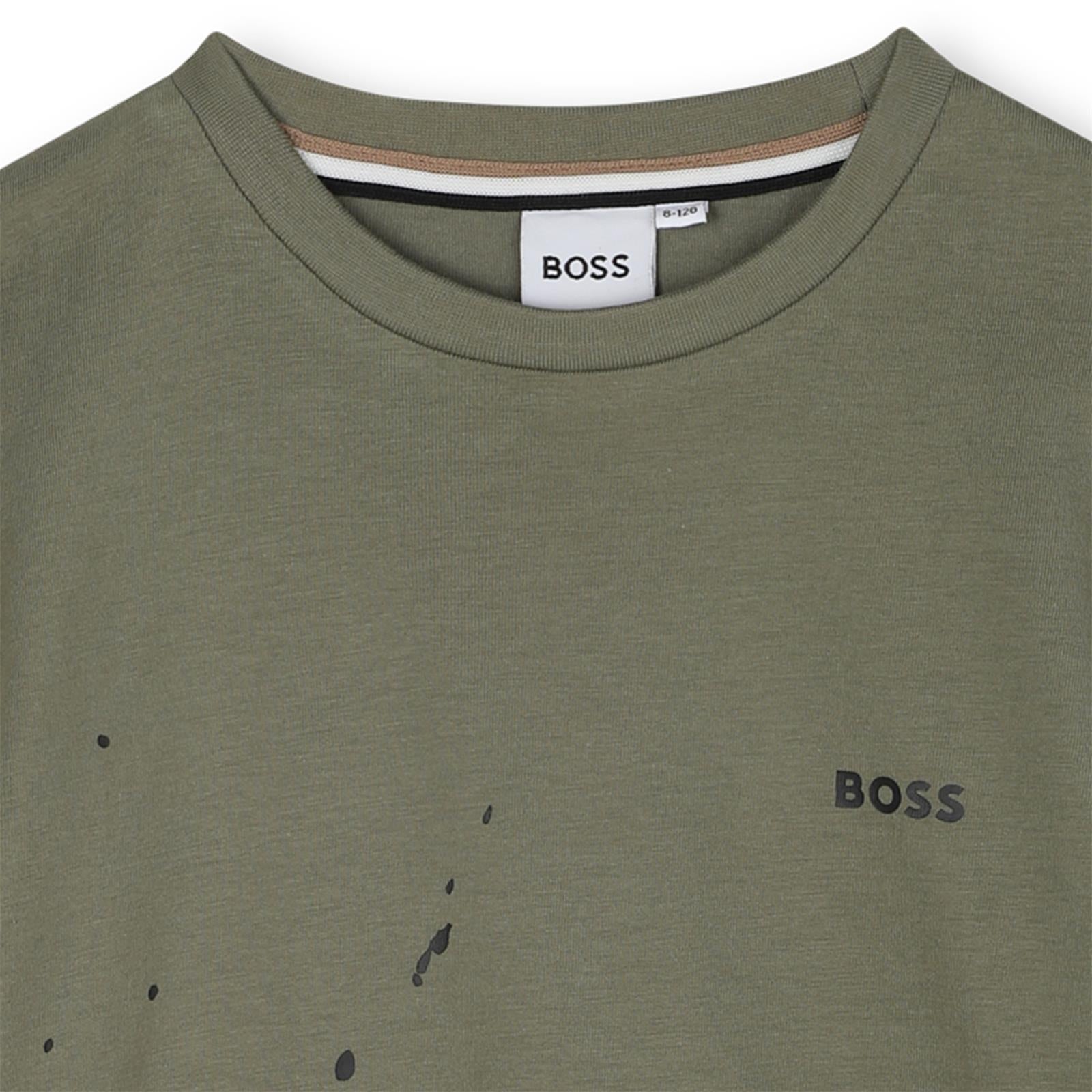 Boss Boys Khaki Short Sleeve T-Shirt