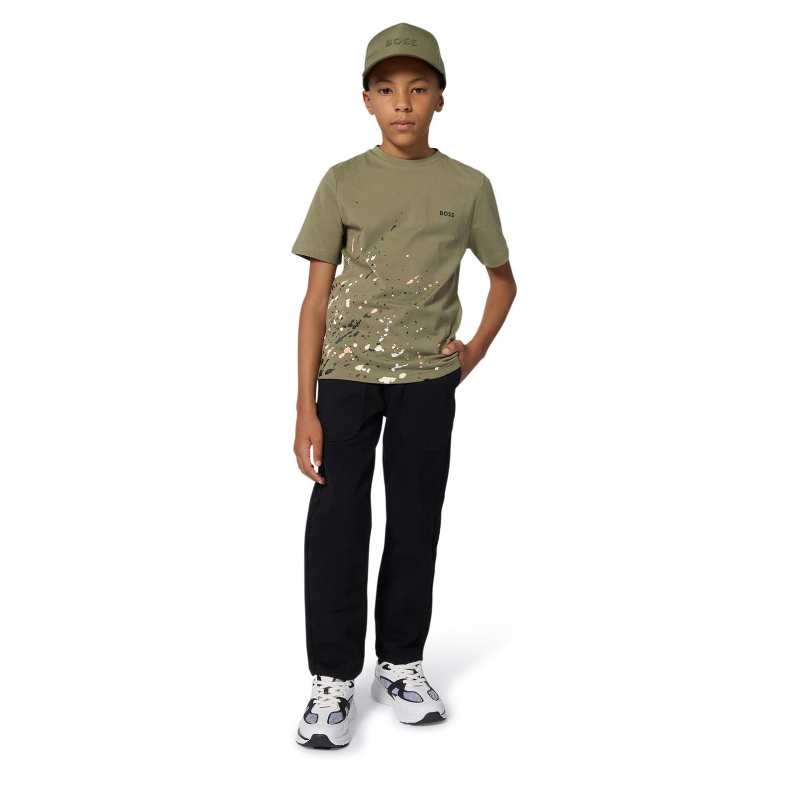 Boss Boys Khaki Short Sleeve T-Shirt