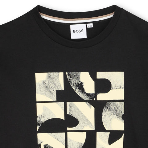 Boss Boys Black Long Sleeve T-Shirt